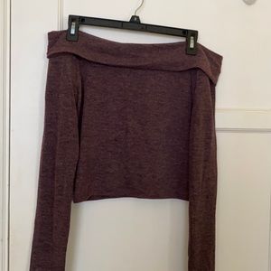 Forever21 grape purple off the shoulder longsleeve